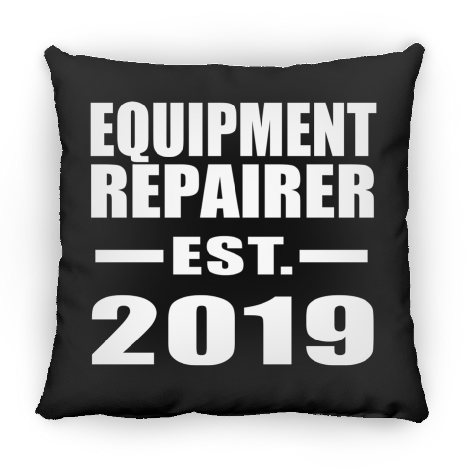 Equipment Repairer Established EST. 2019 - Throw Pillow Black