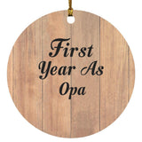 First Year As Opa - Circle Ornament C