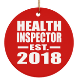Health Inspector Established EST. 2018 - Circle Ornament