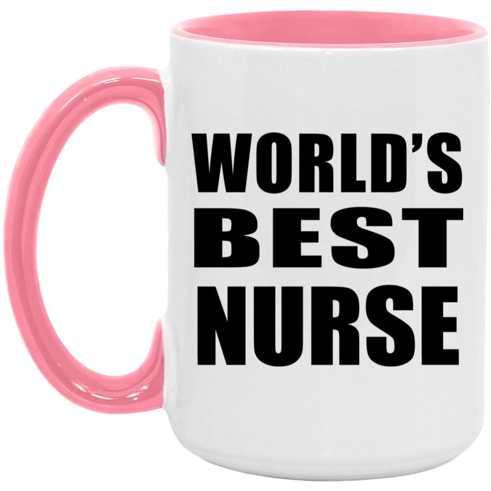 World's Best Nurse - 15oz Accent Mug Pink