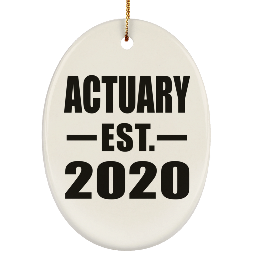 Actuary Established EST. 2020 - Oval Ornament