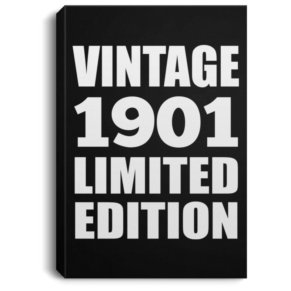 123rd Birthday Vintage 1901 Limited Edition - Canvas Portrait