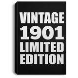 123rd Birthday Vintage 1901 Limited Edition - Canvas Portrait