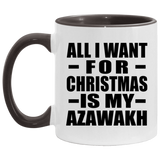All I Want For Christmas Is My Azawakh - 11oz Accent Mug Black