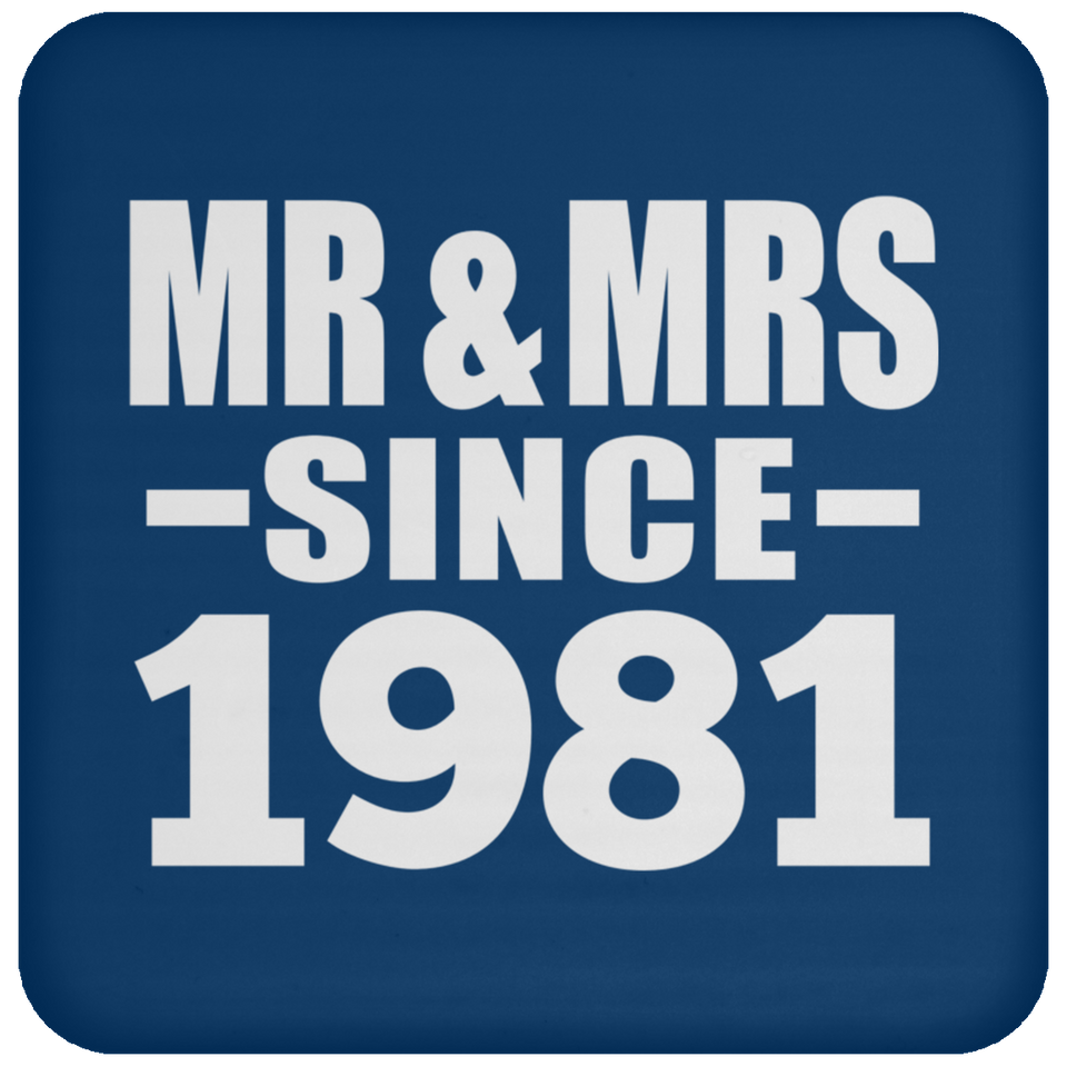 43rd Anniversary Mr & Mrs Since 1981 - Drink Coaster