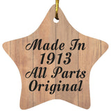 111th Birthday Made In 1913 All Parts Original - Star Ornament C