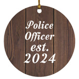 Police Officer Established Est. 2024 - Circle Ornament D