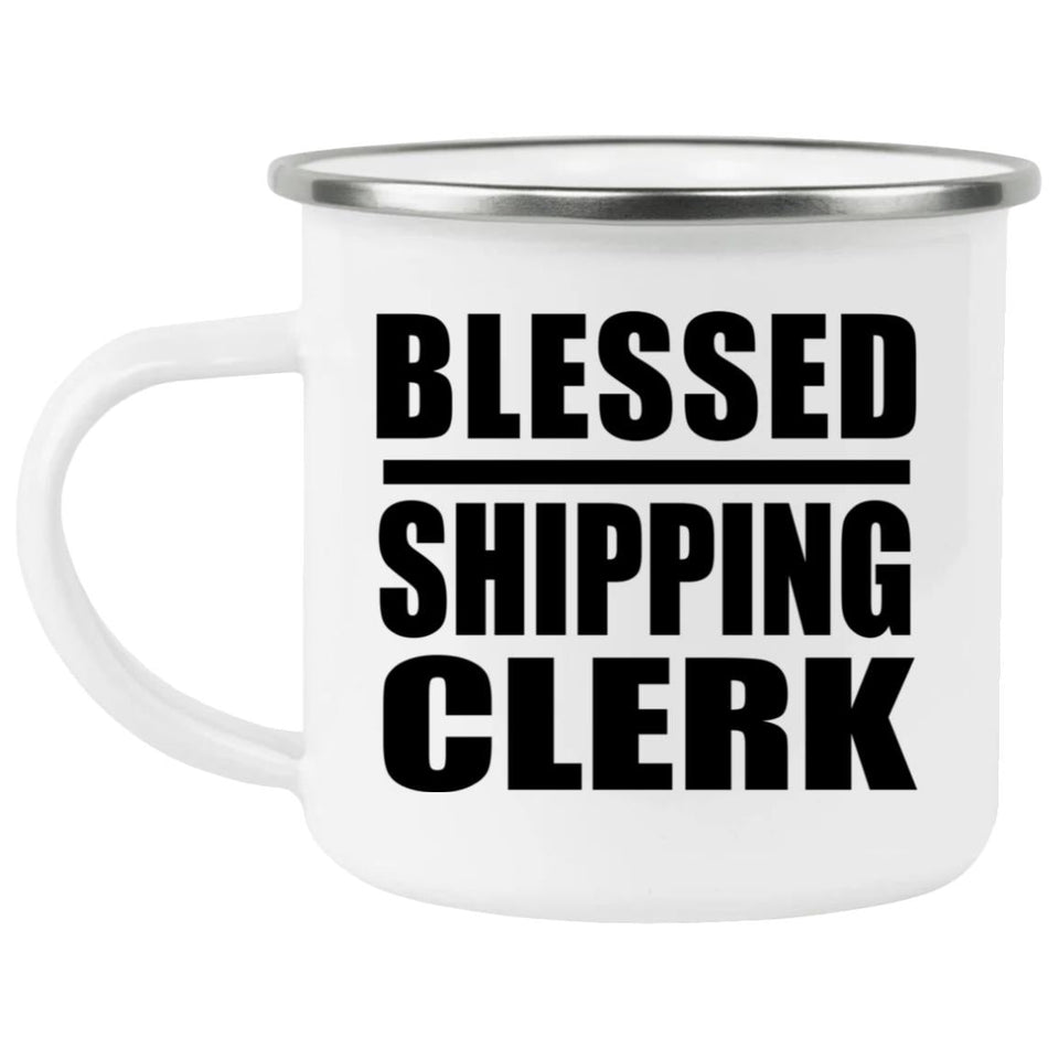 Blessed Shipping Clerk - 12oz Camping Mug