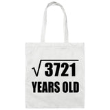 61st Birthday Square Root of 3721 Years Old - Tote Bag White