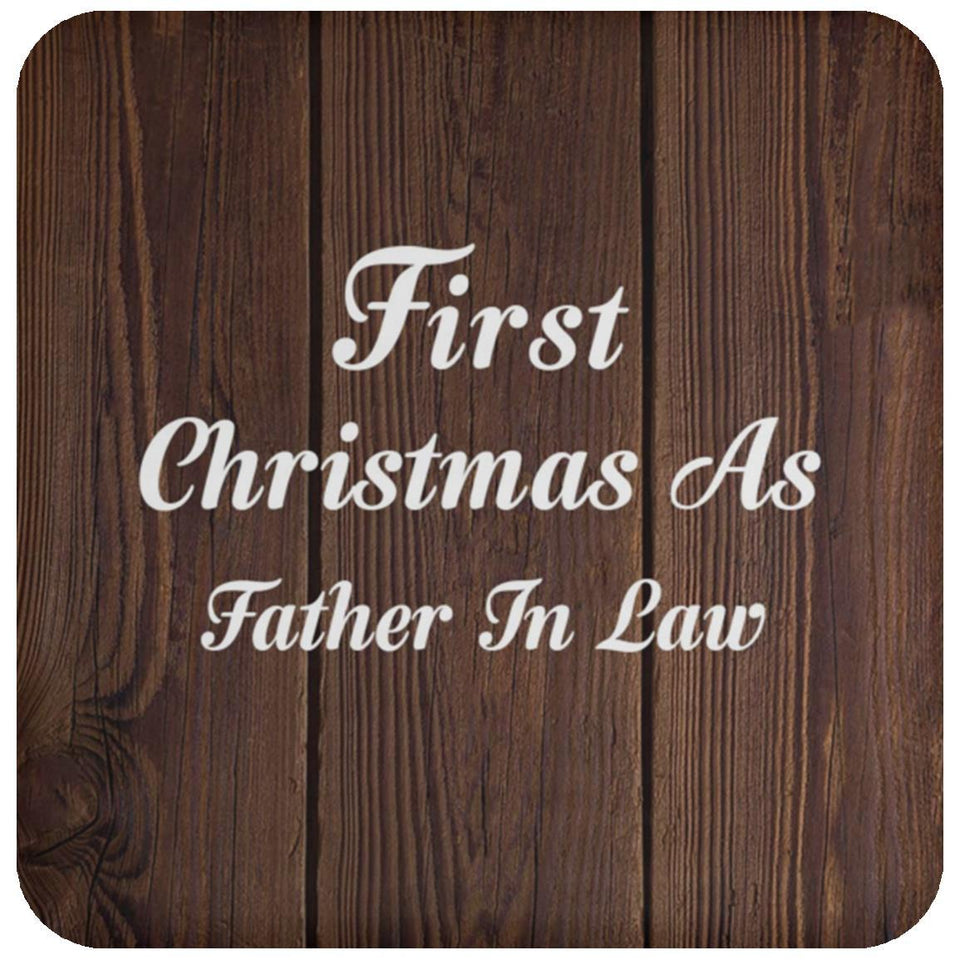 First Christmas As Father In Law - Drink Coaster D