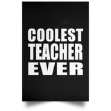 Coolest Teacher Ever - Poster Portrait