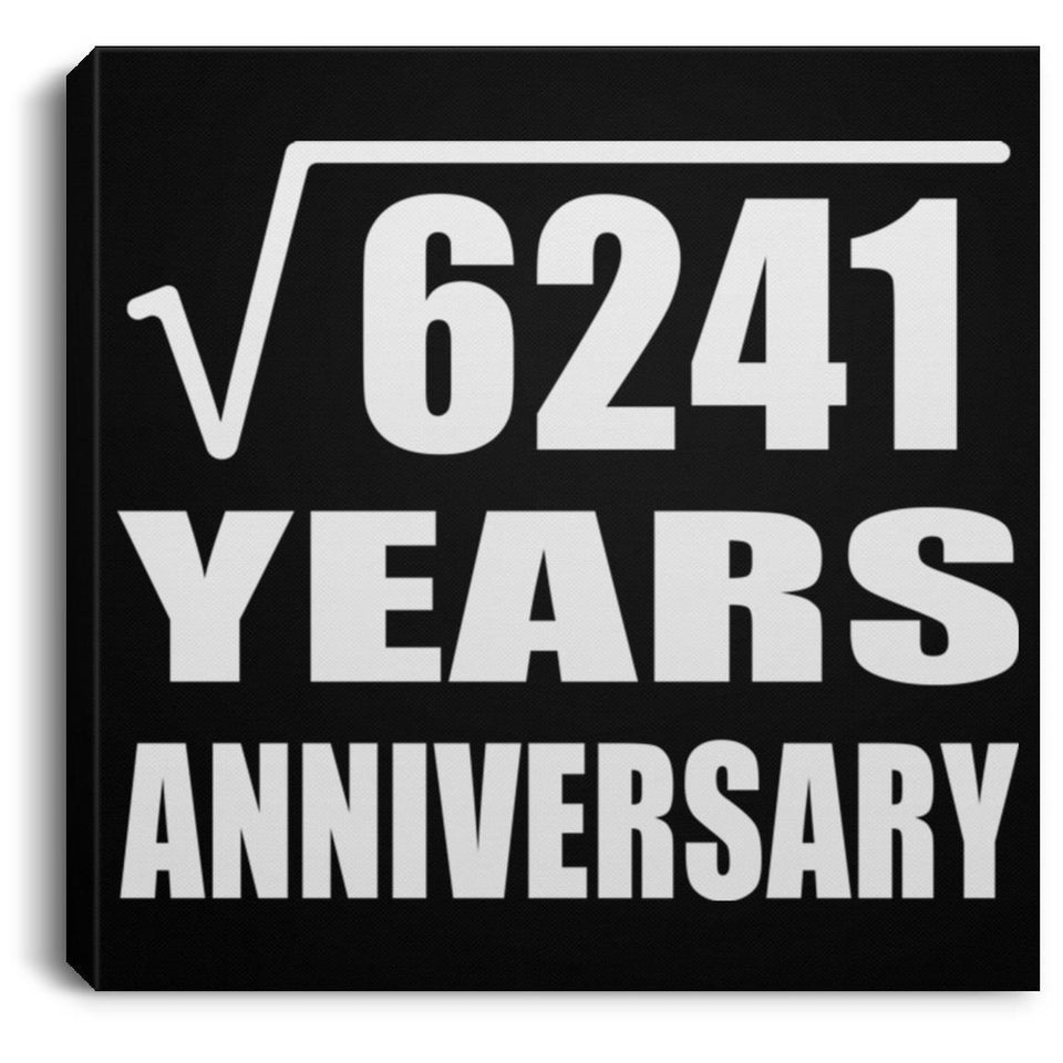 79th Anniversary Square Root of 6241 Years Anniversary - Canvas Square