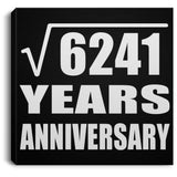 79th Anniversary Square Root of 6241 Years Anniversary - Canvas Square