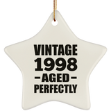 26th Birthday Vintage 1998 Aged Perfectly - Star Ornament