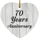 70th Anniversary 70 Years Anniversary - Heart Ornament F
