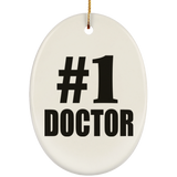 Number One #1 Doctor - Oval Ornament