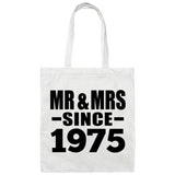 49th Anniversary Mr & Mrs Since 1975 - Tote Bag White