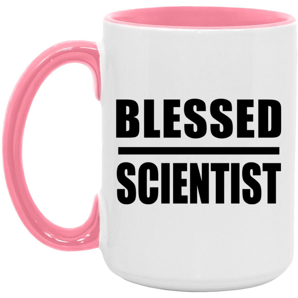 Blessed Scientist - 15oz Accent Mug Pink