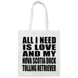 All I Need Is Love And My Nova Scotia Duck Tolling Retriever - Tote Bag White