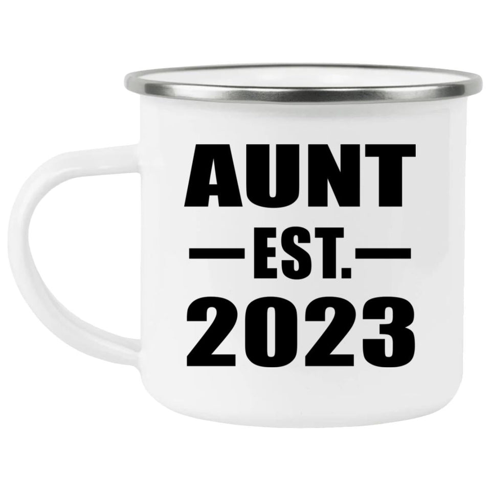 Aunt Established EST. 2023 - 12oz Camping Mug