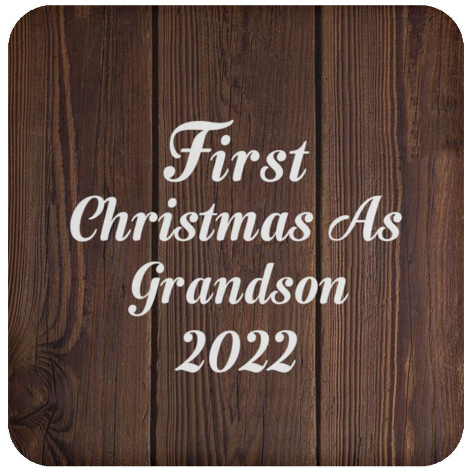 First Christmas As Grandson 2022 - Drink Coaster D