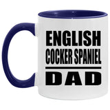 English Cocker Spaniel Dad - 11oz Accent Mug Purple