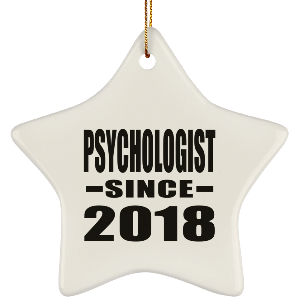 Psychologist Since 2018 - Star Ornament