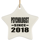 Psychologist Since 2018 - Star Ornament