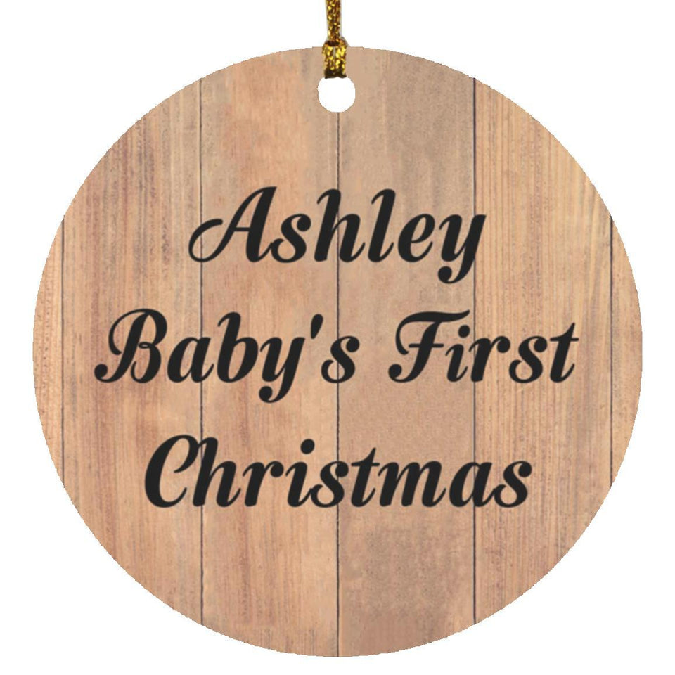 Ashley Baby's First Christmas - Circle Ornament C