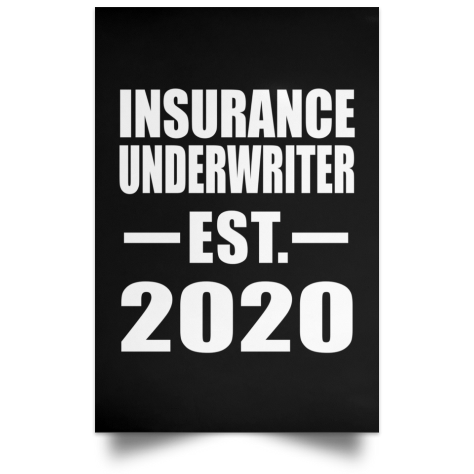 Insurance Underwriter Established EST. 2020 - Poster Portrait