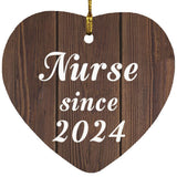 Nurse Since 2024 - Heart Ornament D