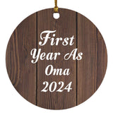 First Year As Oma 2024 - Circle Ornament D