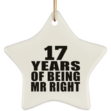17th Anniversary 17 Years Of Being Mr Right - Star Ornament