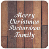 Merry Christmas Richardson Family - Drink Coaster E