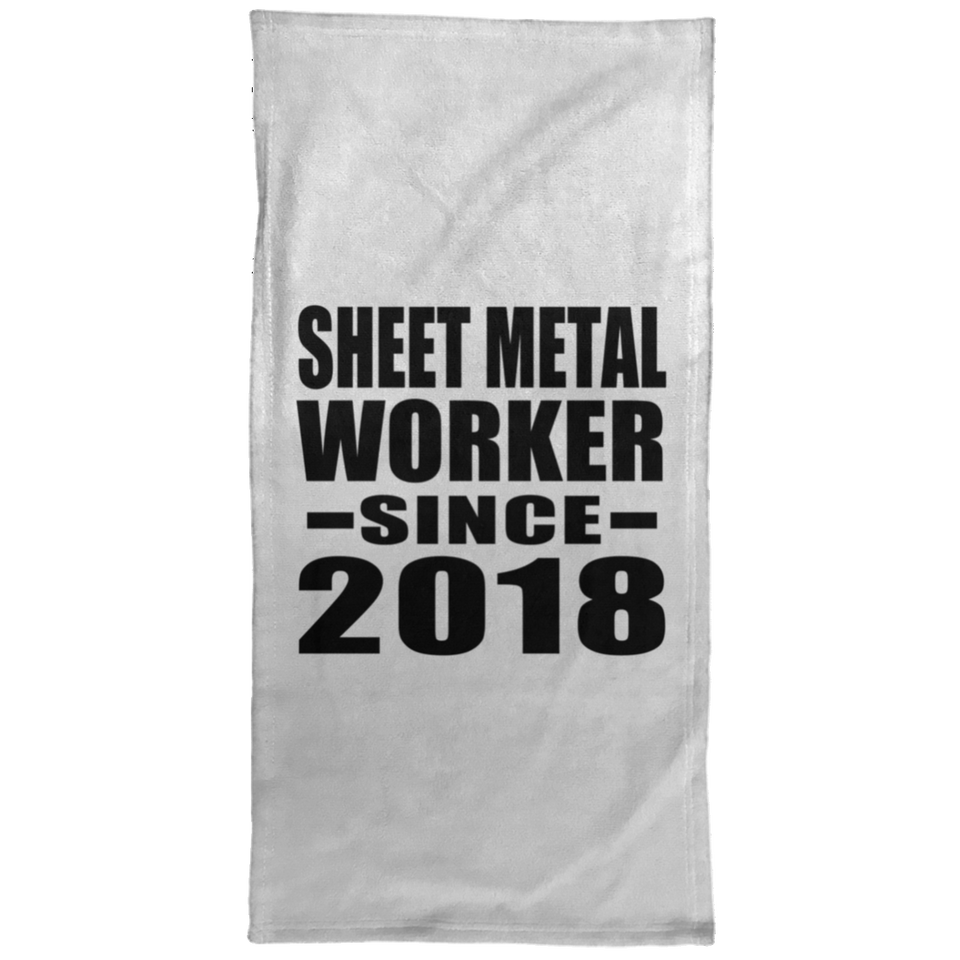 Sheet Metal Worker Since 2018 - Hand Towel