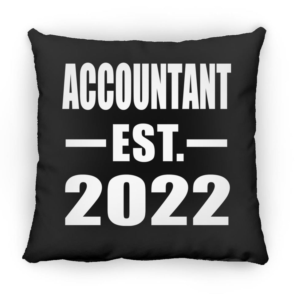 Accountant Established EST. 2022 - Throw Pillow Black