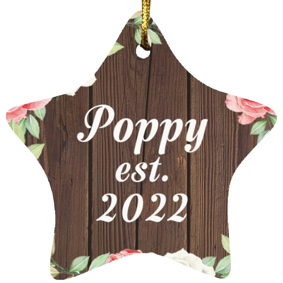 Poppy Established Est. 2022 - Star Ornament A