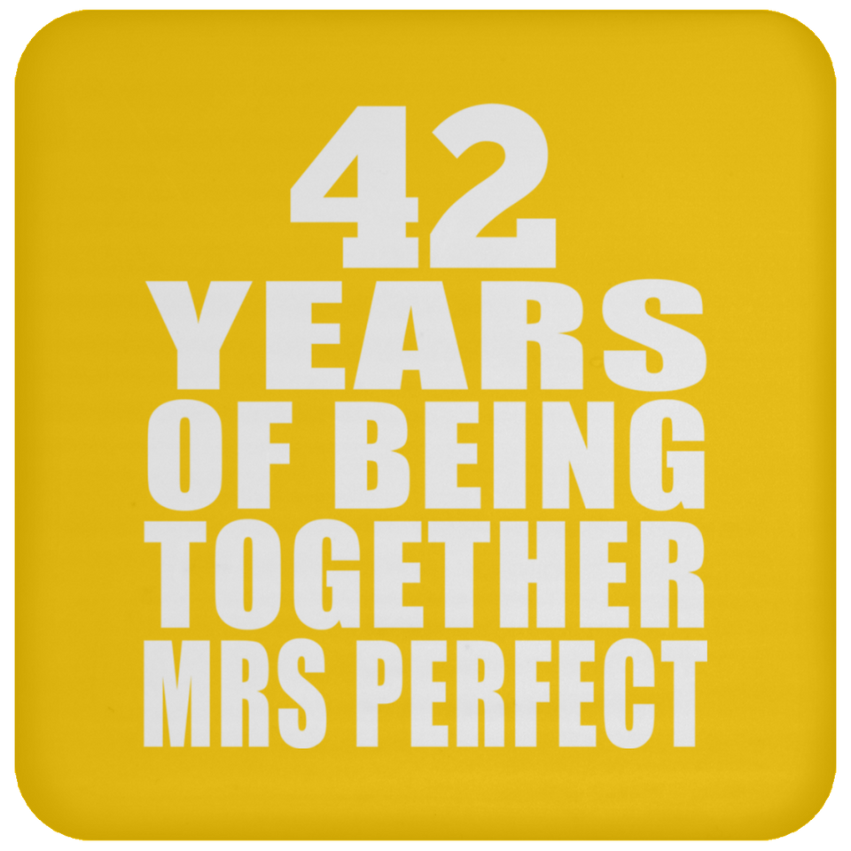 42nd Anniversary 42 Years Of Being Mrs Perfect - Drink Coaster