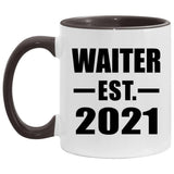 Waiter Established EST. 2021 - 11oz Accent Mug Black