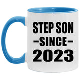 Step Son Since 2023 - 11oz Accent Mug Blue