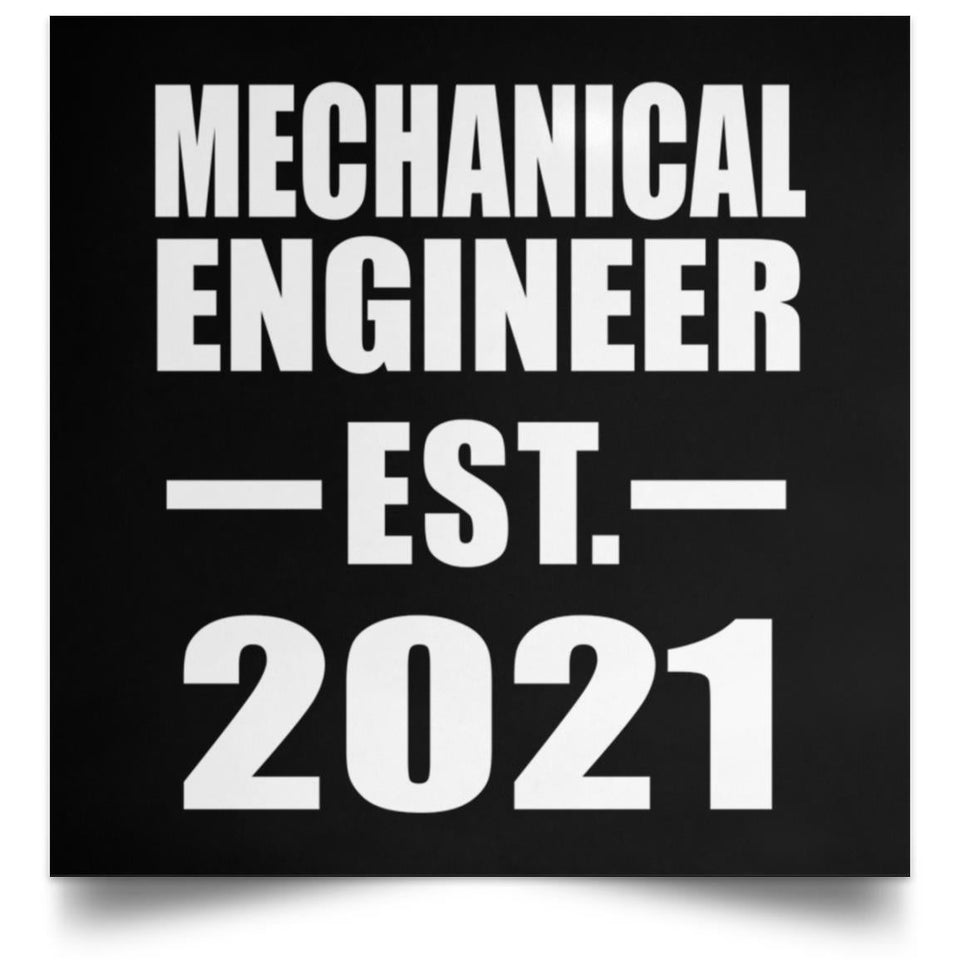Mechanical Engineer Established EST. 2021 - Poster Square