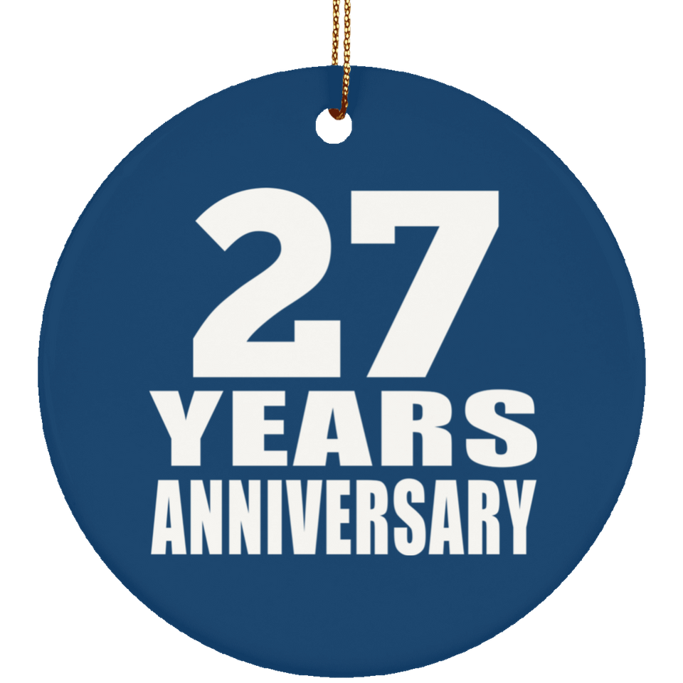 27th Anniversary 27 Years Anniversary - Circle Ornament