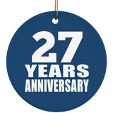 27th Anniversary 27 Years Anniversary - Circle Ornament