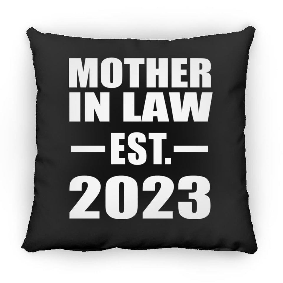 Mother In Law Established EST. 2023 - Throw Pillow Black