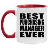 Best Purchasing Manager Ever - 11oz Accent Mug Red