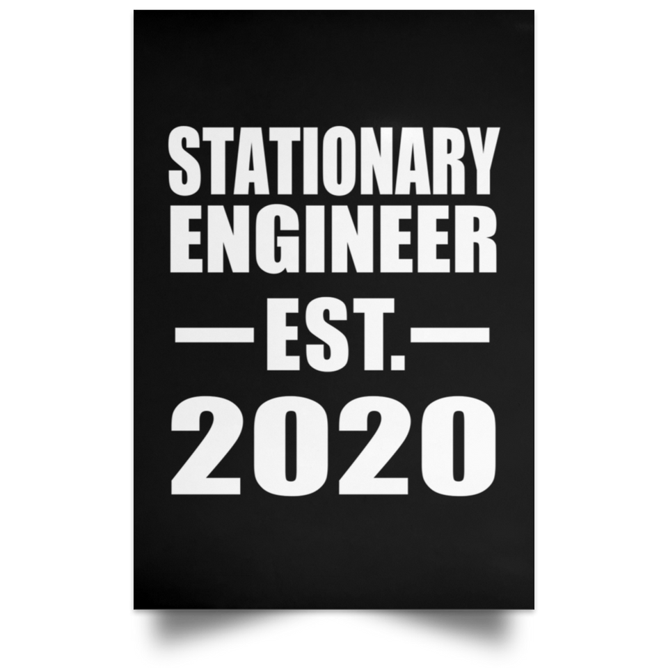 Stationary Engineer Established EST. 2020 - Poster Portrait