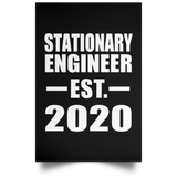 Stationary Engineer Established EST. 2020 - Poster Portrait
