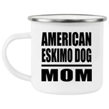 American Eskimo Dog Mom - 12oz Camping Mug