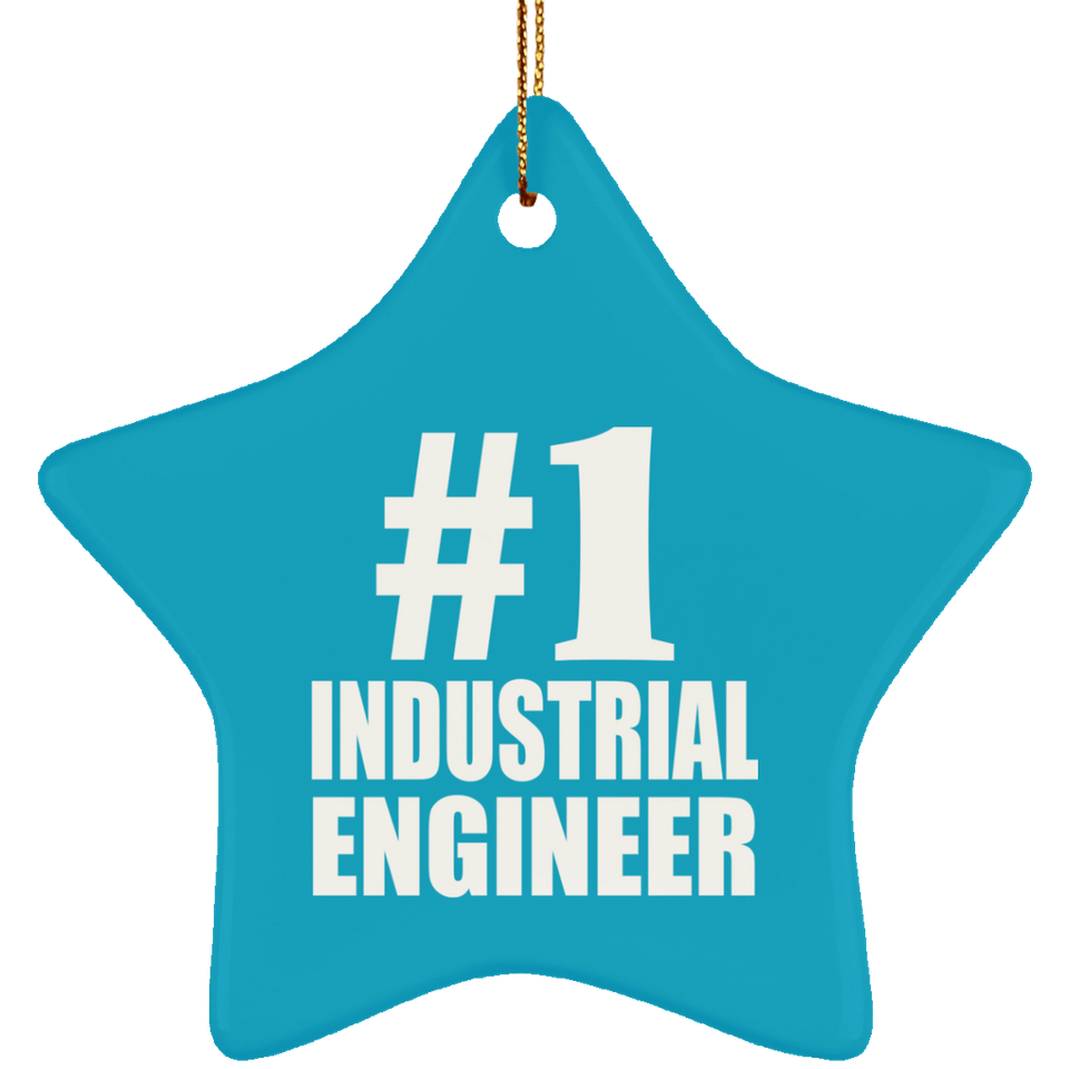 Number One #1 Industrial Engineer - Star Ornament