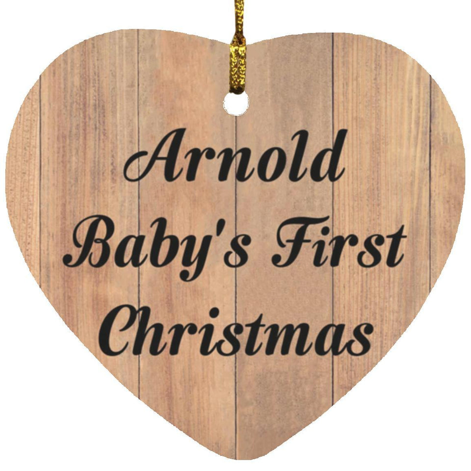 Arnold Baby's First Christmas - Heart Ornament C